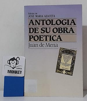 Image du vendeur pour Antologa de su obra potica mis en vente par MONKEY LIBROS