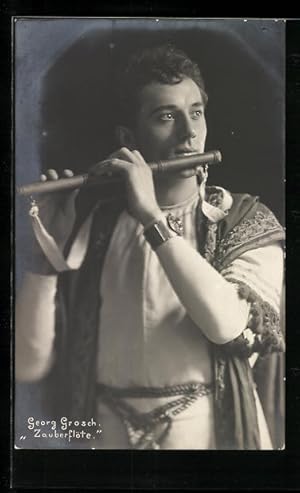 Bild des Verkufers fr Ansichtskarte Opernsnger Georg Grosch in Zauberflte zum Verkauf von Bartko-Reher