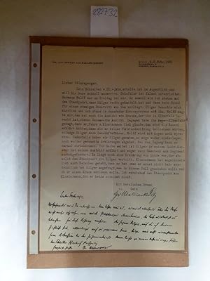 Autograph / Brief von Dr. jur. Gustav von Mallinckrodt, Köln, Sachsenring 77, 2. Februar 1931 mas...
