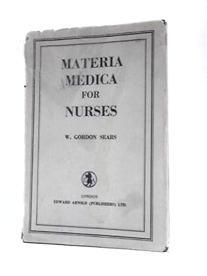 Bild des Verkufers fr Materia Medica for Nurses zum Verkauf von World of Rare Books