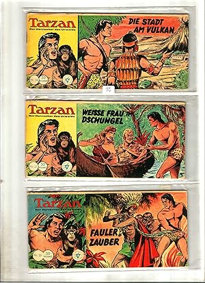 Tarzan Herrscher des Urwalds. 3 Hefte Nr. 20, 21, 26. Fauler Zauber. Weisse Frau imDschungel. Die...