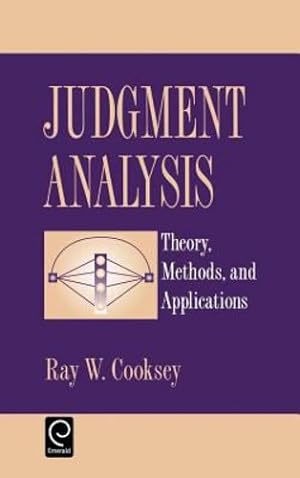 Seller image for Judgment Analysis: Theory, Methods, and Applications (Economic Theory, Econometric, and) [Hardcover ] for sale by booksXpress