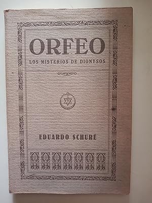 Imagen del vendedor de ORFEO. "Los misterios de Dionysos". a la venta por Llibreria Fnix