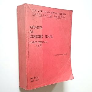 Imagen del vendedor de Apuntes de Derecho penal (Parte especial I y II) a la venta por MAUTALOS LIBRERA