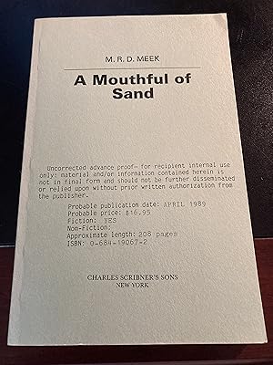 A Mouthful of Sand / ("Lennox Kemp" Series #7), Uncorrected Advance Proof, First Edition, New