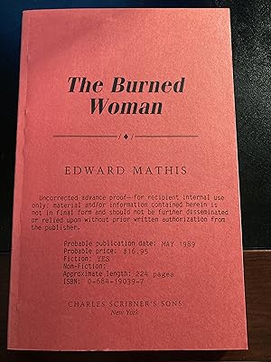 The Burned Woman / ("Dan Roman" Series #5), Uncorrected Advance Proof, First Edition, New
