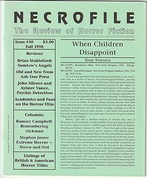 Bild des Verkufers fr [Robert Aikman] Necrofile: The Review of Horror Fiction Issue #30, Fall 1998 zum Verkauf von Brenner's Collectable Books ABAA, IOBA