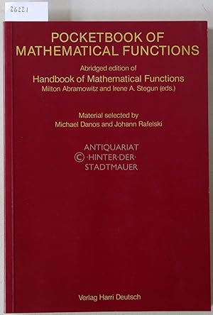 Pocketbook of Mathematical Funnctions. (Abridged edition of Handbook of Mathematical Fundtions) M...