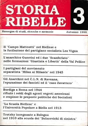 Storia ribelle 3. Rassegna di studi, ricerche e memorie