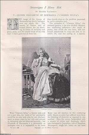 Image du vendeur pour Queen Elizabeth of Roumania (Carmen Sylva). Sovereigns I Have Met. An uncommon original article from The Strand Magazine, 1903. mis en vente par Cosmo Books