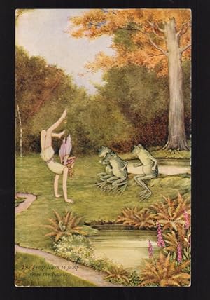 Immagine del venditore per Frogs Learn to Jump Postcard - Elves and Fairies Series No.74 venduto da Jenny Wren Books