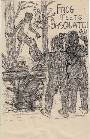Frog meets Sasquatch. Recycled jokes by Frog. Translated by Lorain . Title inspired by Wowhall Peter