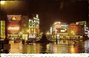 Imagen del vendedor de Ansichtskarte / Postkarte London City England, Piccadilly Circus by night a la venta por akpool GmbH