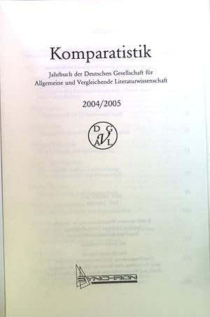 Seller image for Komparatistik als Kulturwissenschaft? -in : Komparatistik Jahrbuch der Deutschen Gesellschaft fr Allgemeine und Vergleichende Literaturwissenschaft 2004/2005. for sale by books4less (Versandantiquariat Petra Gros GmbH & Co. KG)