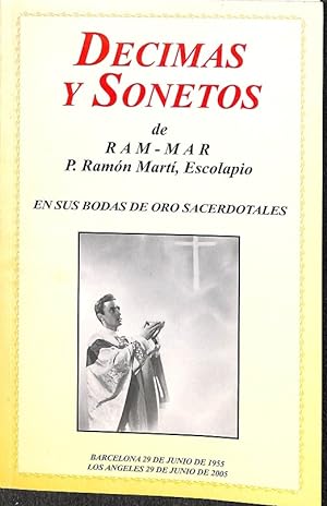 Seller image for DECIMAS Y SONETOS DE RAM - MAR. ESCOLAPIO EN SUS BODAS DE ORO SACERDOTALES for sale by Librera Smile Books