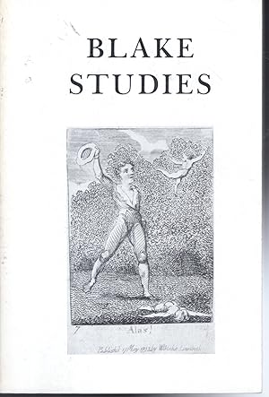 Bild des Verkufers fr BLAKE STUDIES. Volume 9. Numbers 1-2: zum Verkauf von Dorley House Books, Inc.