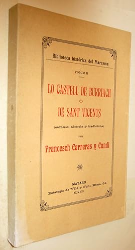 Imagen del vendedor de (P1) LO CASTELL DE BURRIACH O DE SANT VICENTS a la venta por UNIO11 IMPORT S.L.