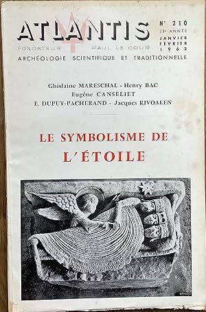 Bild des Verkufers fr Revue Atlantis n210 (janvier-fevrier 1962) : Le symbolisme de l'toile zum Verkauf von Le Songe de Polia