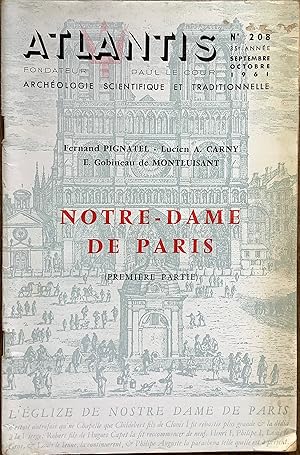 Revue Atlantis n°208 & 209 (septembre-octobre/novembre-décembre 1961) : Notre-Dame de Paris, prem...