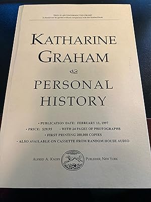 Seller image for Personal History, Uncorrected Proof, First Edition, New, RARE for sale by Park & Read Books