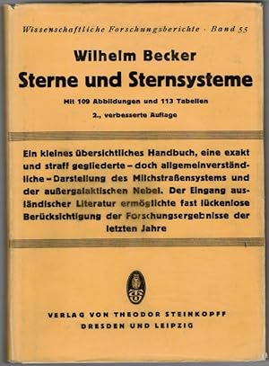 Sterne und Sternsysteme. Mit 109 Abbildungen und 113 Tabellen. 2., verbesserte Auflage. [= Wissen...