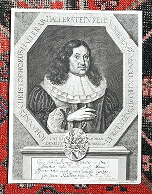 Bild des Verkufers fr Kupferstich-Portrait von J. Sandrart. Iohann Christophorus Haller ab Hallerstein. zum Verkauf von Antiquariat Thomas Rezek