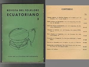 Bild des Verkufers fr Revista del Folklore Ecuatoriano. N. 3. Enero 1969. zum Verkauf von La Librera, Iberoamerikan. Buchhandlung