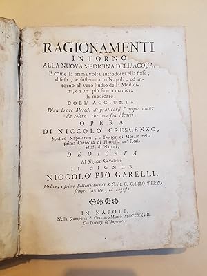 Ragionamenti intorno alla nuova medicina dell'acqua, e come la prima volta introdotta ella fosse,...