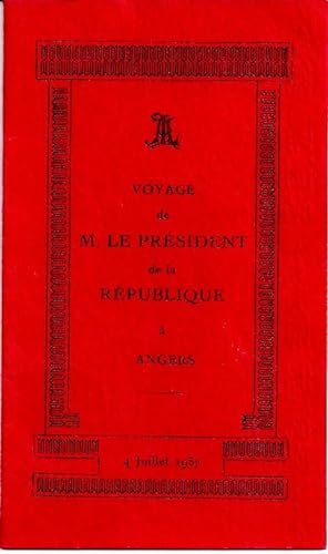 Seller image for Voyage de M. Le Prsident de la Rpublique Albert LEBRUN  Angers - 4 juillet 1937. for sale by JOIE DE LIRE