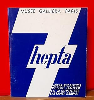 Catalogue "hepta". Exposition du 14 Decembre 1967 au 11 Janvier 1968 (Peintures de Nasser Assar, ...