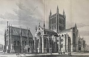 Immagine del venditore per Hereford Cathedral. An original woodcut engraving, from the Illustrated London News, 1883. venduto da Cosmo Books