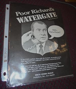 Imagen del vendedor de Poor Richard's Watergate, Order Form a la venta por Pensees Bookshop