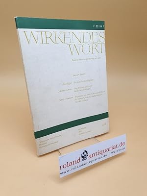 Seller image for Wirkendes Wort ; Deutsche Sprache in Forschung und Lehre ; 20. Jahrgang, Heft 6, November/Dezember 1970 for sale by Roland Antiquariat UG haftungsbeschrnkt