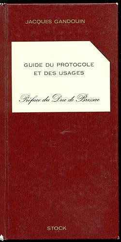 Imagen del vendedor de Guide du protocole et des usages a la venta por Don's Book Store