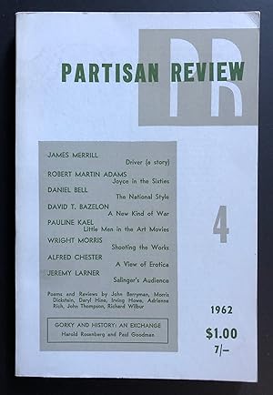 Imagen del vendedor de Partisan Review, Volume 29, Number 4 (XXIX; Fall 1962) a la venta por Philip Smith, Bookseller