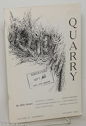 Seller image for Quarry: vol. 16, #2, January 1967 for sale by Bolerium Books Inc.