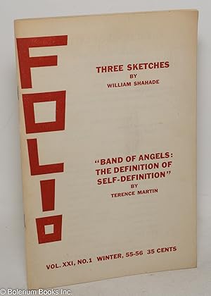 Seller image for Folio: vol. 21, #1, Winter, 1955-56: "Band of Angels: the Definition of Self-Definition" for sale by Bolerium Books Inc.