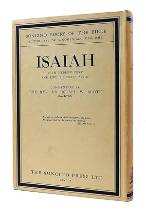 Seller image for ISAIAH: HEBREW TEXT & ENGLISH TRANSLATION WITH AN INTRODUCTION AND COMMENTARY for sale by Rare Book Cellar