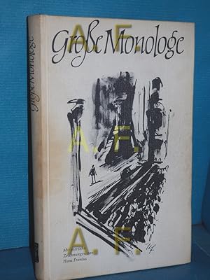 Image du vendeur pour Groe Monologe mis en vente par Antiquarische Fundgrube e.U.