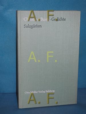 Bild des Verkufers fr Salzgrten : Gedichte. zum Verkauf von Antiquarische Fundgrube e.U.
