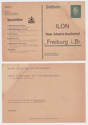 Bild des Verkufers fr 97875 DR Ganzsachen Postkarte P181 Zudruck ILON Chem. Industrie-Gesell. Freiburg zum Verkauf von Versandhandel fr Sammler