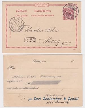 Bild des Verkufers fr 33986 DR Ganzsachen Postkarte P21 Zudruck Carl Schleicher & Schll Dren 1898 zum Verkauf von Versandhandel fr Sammler
