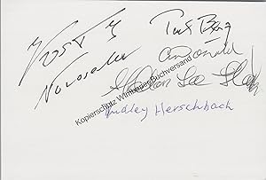 Immagine del venditore per Autographed Card 5 Nobel Prize Winners // Autogramm Autograph signiert signed signee venduto da Antiquariat im Kaiserviertel | Wimbauer Buchversand