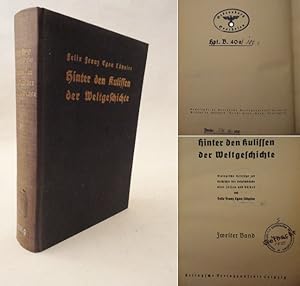 Imagen del vendedor de Hinter den Kulissen der Weltgeschichte. Biologische Beitrge zur Geschichte der Geheimbnde aller Zeiten und Vlker, 2 Bnde ( v o l l s t  n d i g ) * Band 2 mit Stempel " O r d e n s b u r g S o n t h o f e n " Dieses Buch wird von uns nur zur staatsbrgerlichen Aufklrung und zur Abwehr verfassungswidriger Bestrebungen angeboten (86 StGB) a la venta por Galerie fr gegenstndliche Kunst