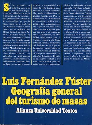 Imagen del vendedor de Geografa general del turismo de masas a la venta por Rincn de Lectura