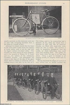 Seller image for Remarkable Cycles. An uncommon original article from The Strand Magazine, 1899. for sale by Cosmo Books