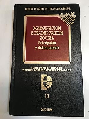 Imagen del vendedor de Marginacion e inadaptacion social a la venta por Libros nicos