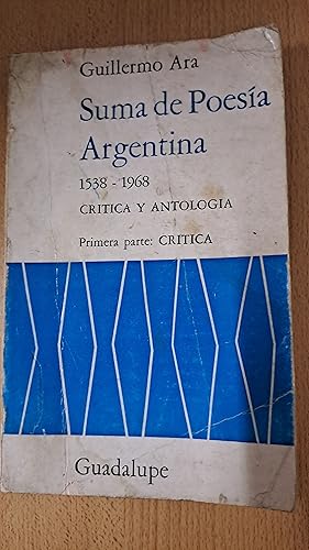 Seller image for Suma de Poesia Argentina 1538 -1968 for sale by Libros nicos