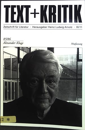 Seller image for Alexander Kluge. Text + Kritik ; H. 85/86; XI/11 for sale by books4less (Versandantiquariat Petra Gros GmbH & Co. KG)