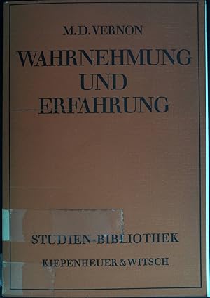 Bild des Verkufers fr Wahrnehmung und Erfahrung. Studien-Bibliothek. zum Verkauf von books4less (Versandantiquariat Petra Gros GmbH & Co. KG)